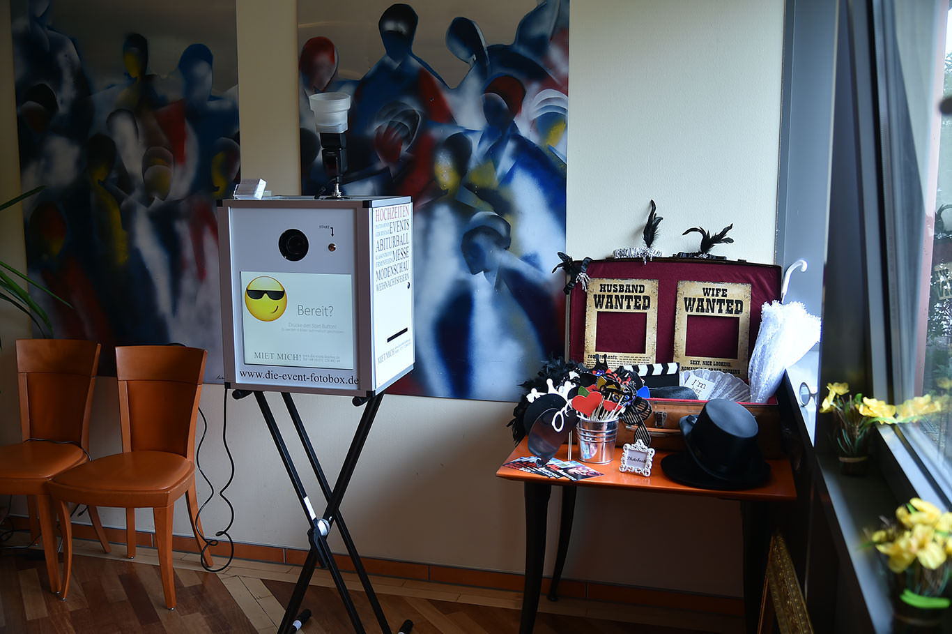 Der Photobooth des Hochzeitsfotograf im Einsatz Der Photobooth des Hochzeitsfotograf im Einsatz