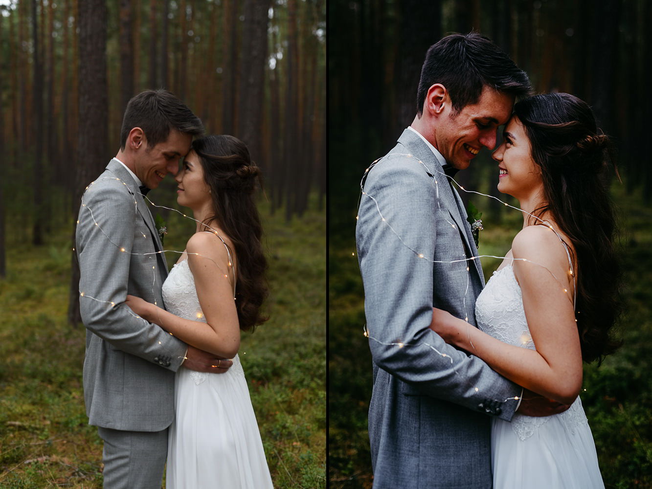 Empfehlung des Hochzeitsfotograf, der Glamour Look - Vergleich Vorher / Nachher Empfehlung des Hochzeitsfotograf, der Glamour Look - Vergleich Vorher / Nachher
