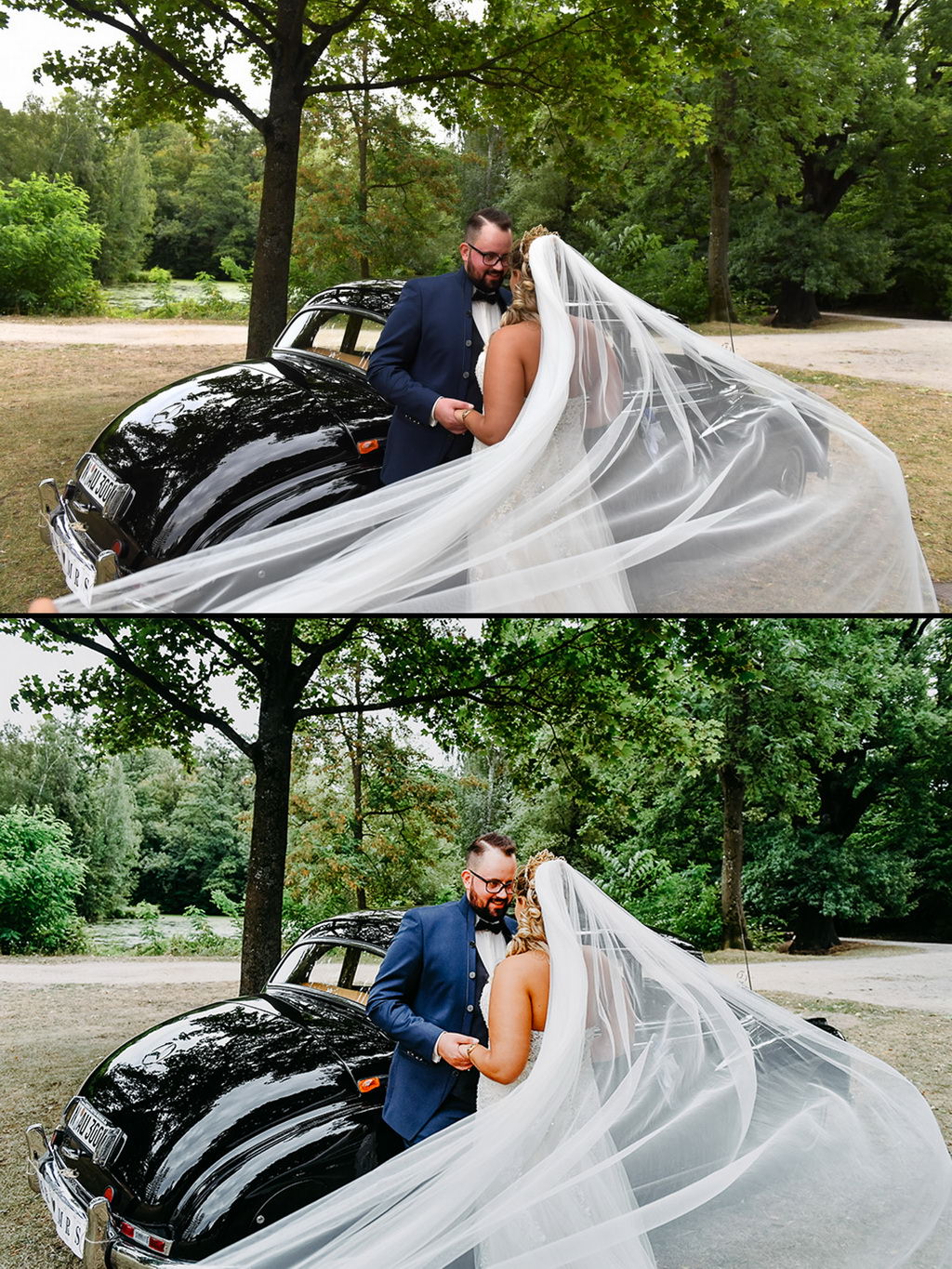 Empfehlung des Hochzeitsfotograf, der Glamour Look - Vergleich Vorher / Nachher Empfehlung des Hochzeitsfotograf, der Glamour Look - Vergleich Vorher / Nachher